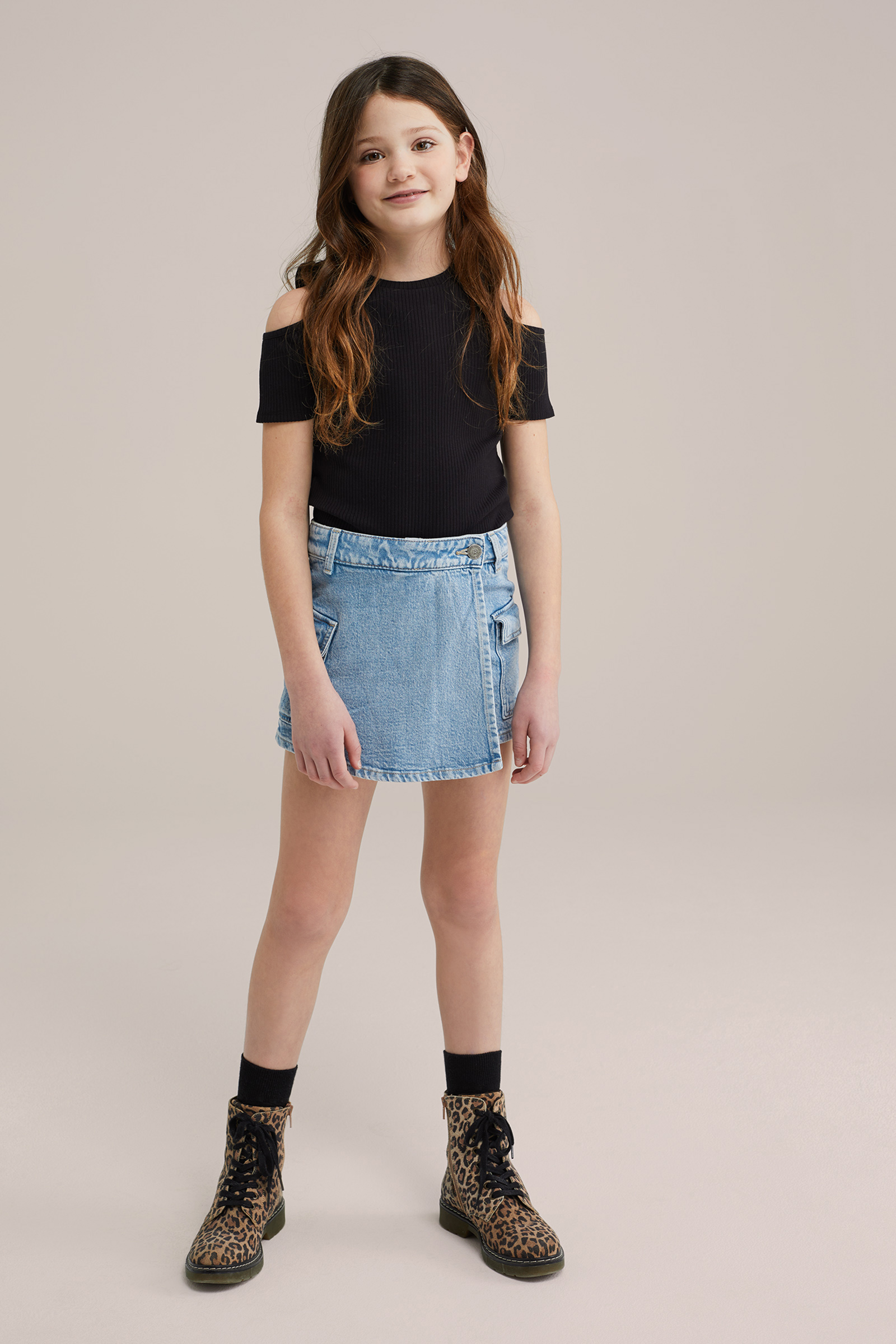 Meisjes denim skort