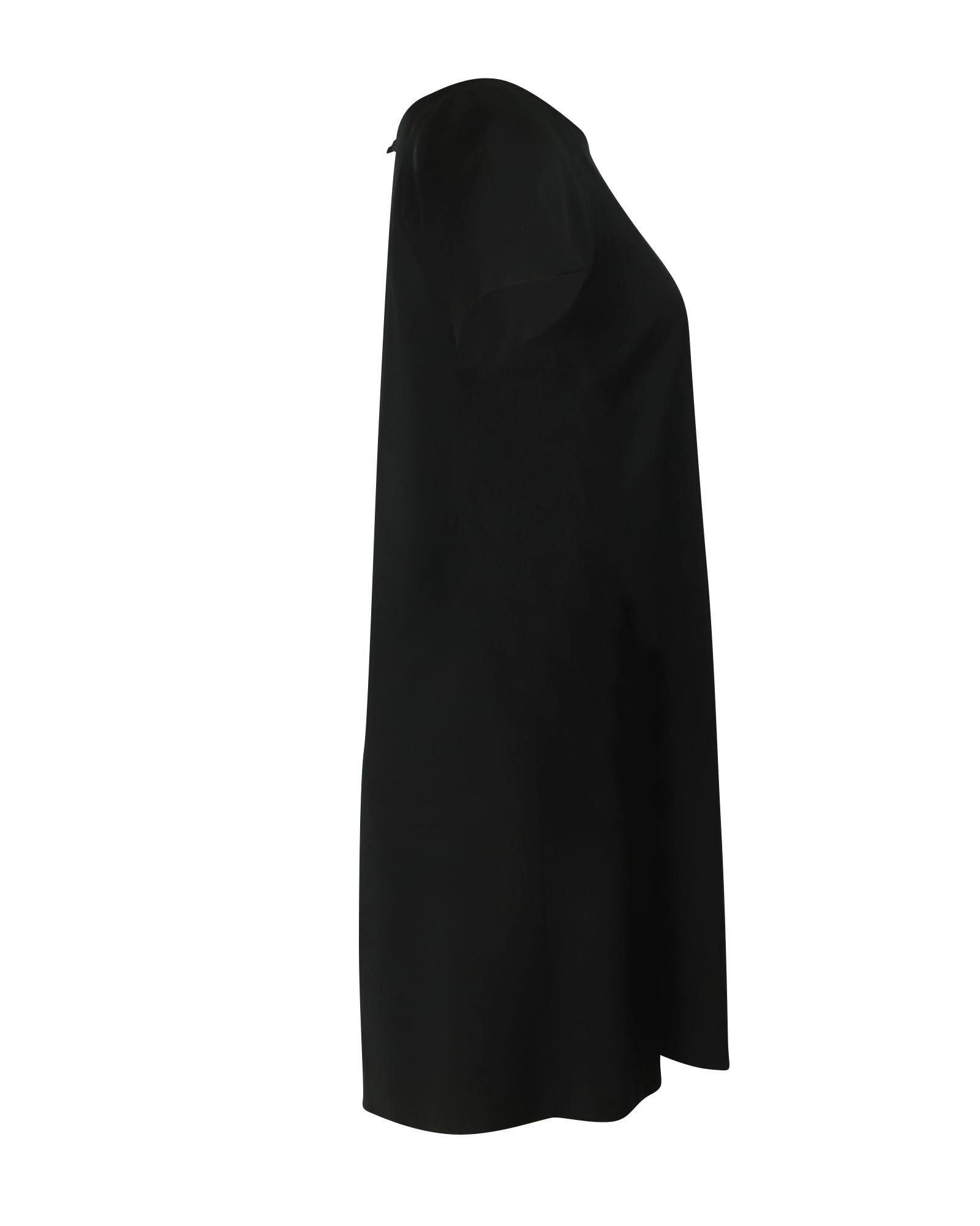 Alice Olivia Preloved ALine Short Sleeve Dress Wo - Black Midi