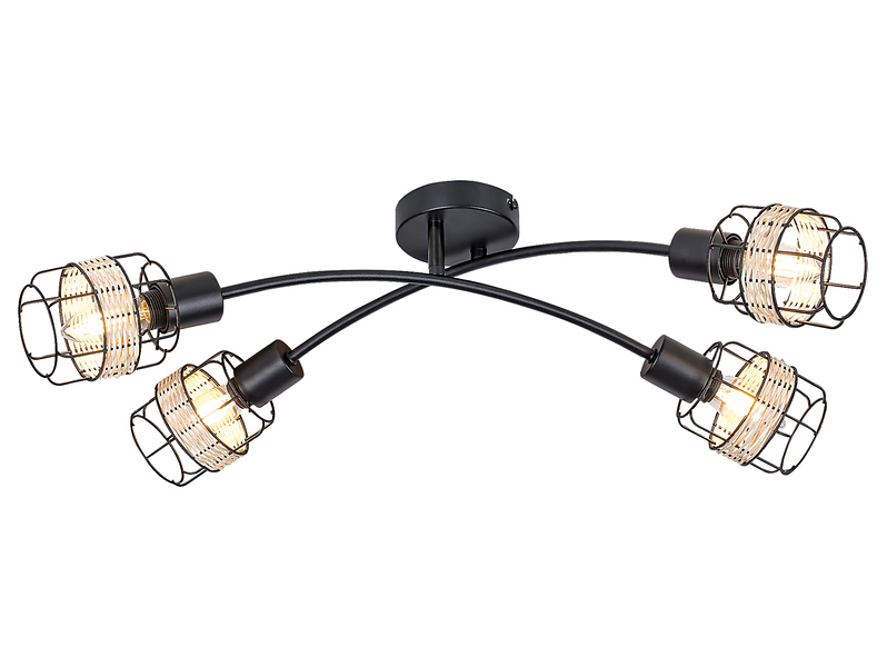 Lampa sufitowa Indiana 4-punktowa metalowa czarna