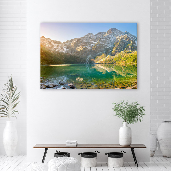 Feeby Obraz na płótnie, Jezioro w górach pejzaż 60x40