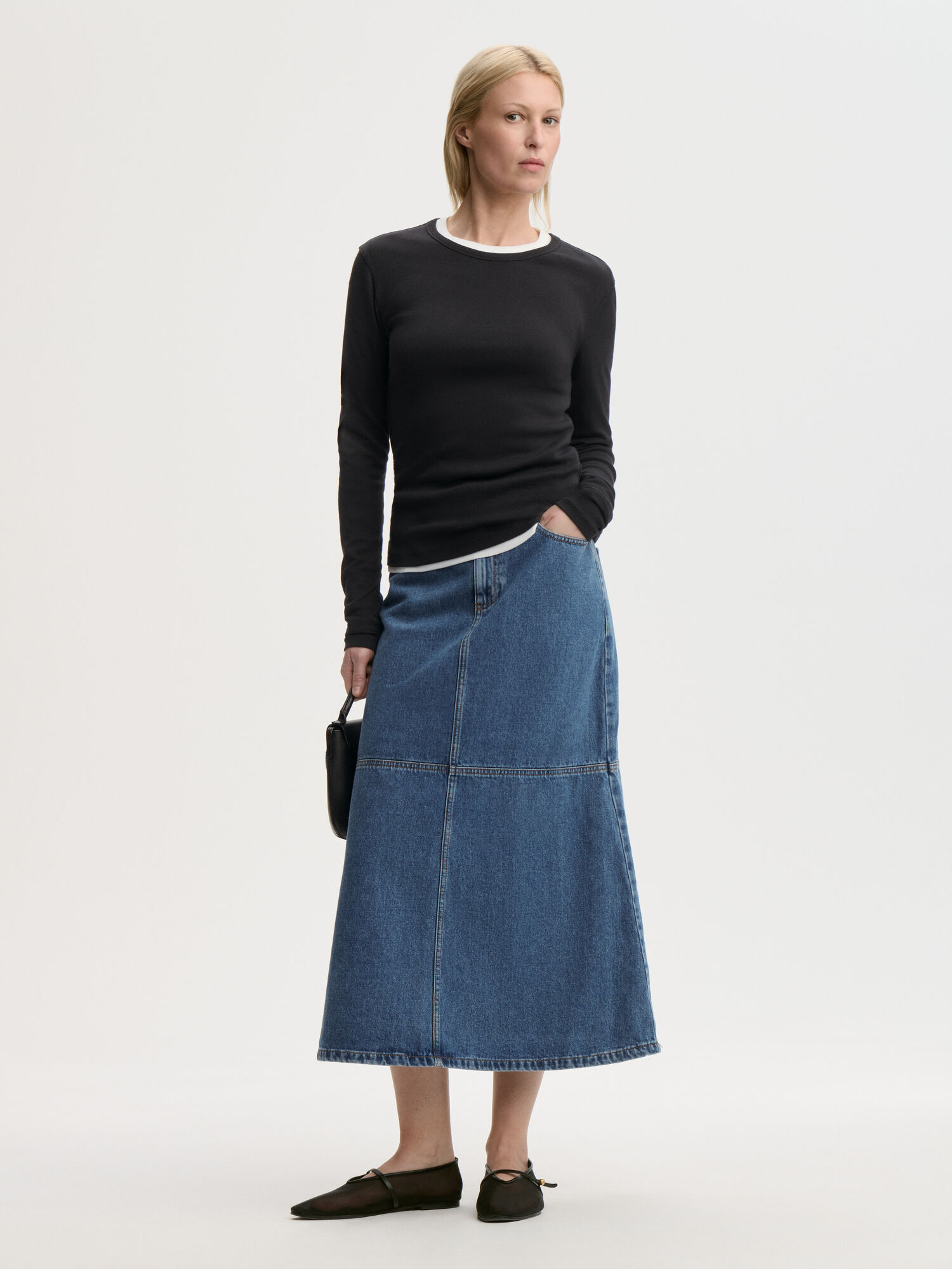 Solene denimnederdel