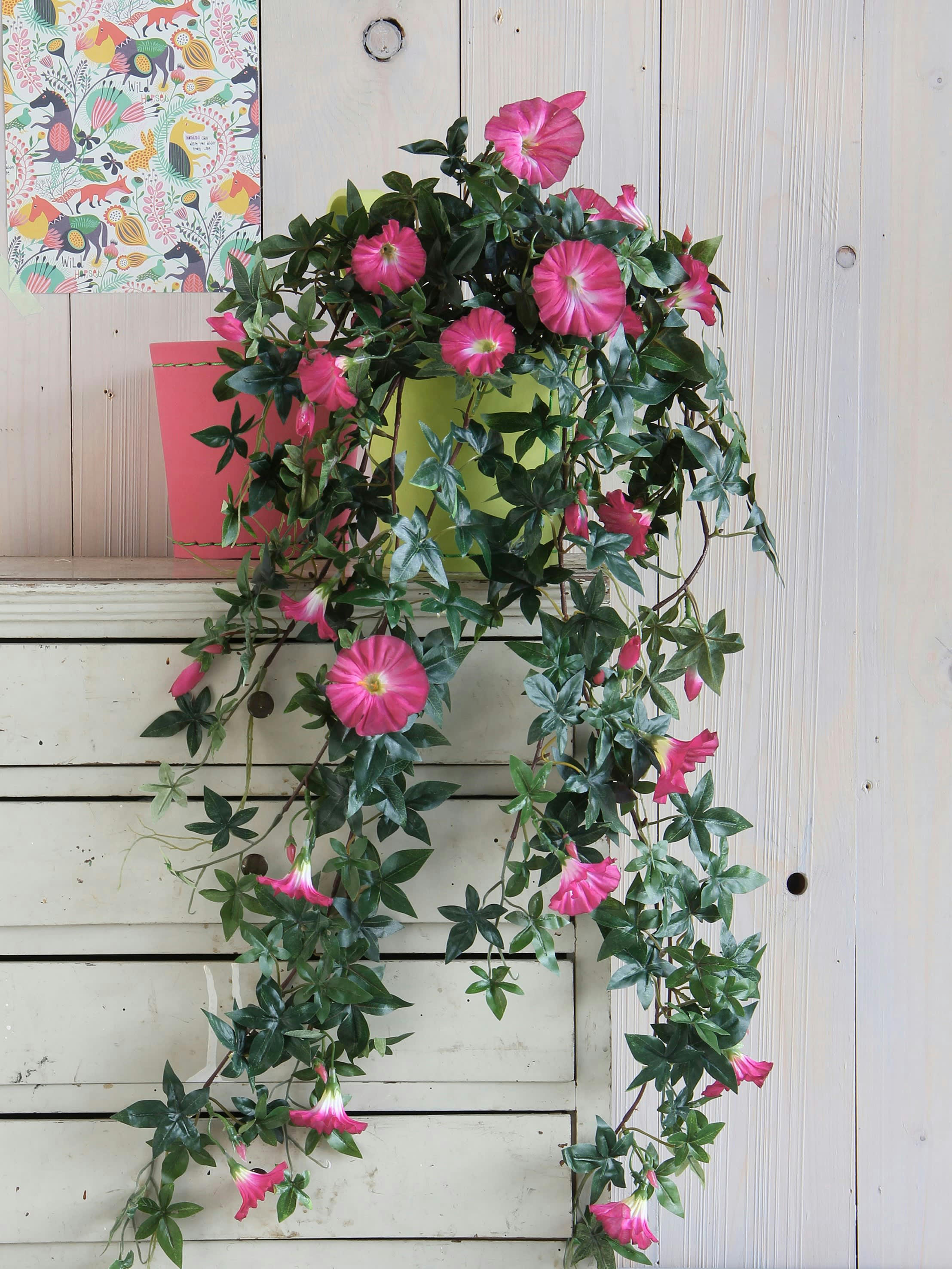 - Pétunia artificielle rose foncé en pot L50