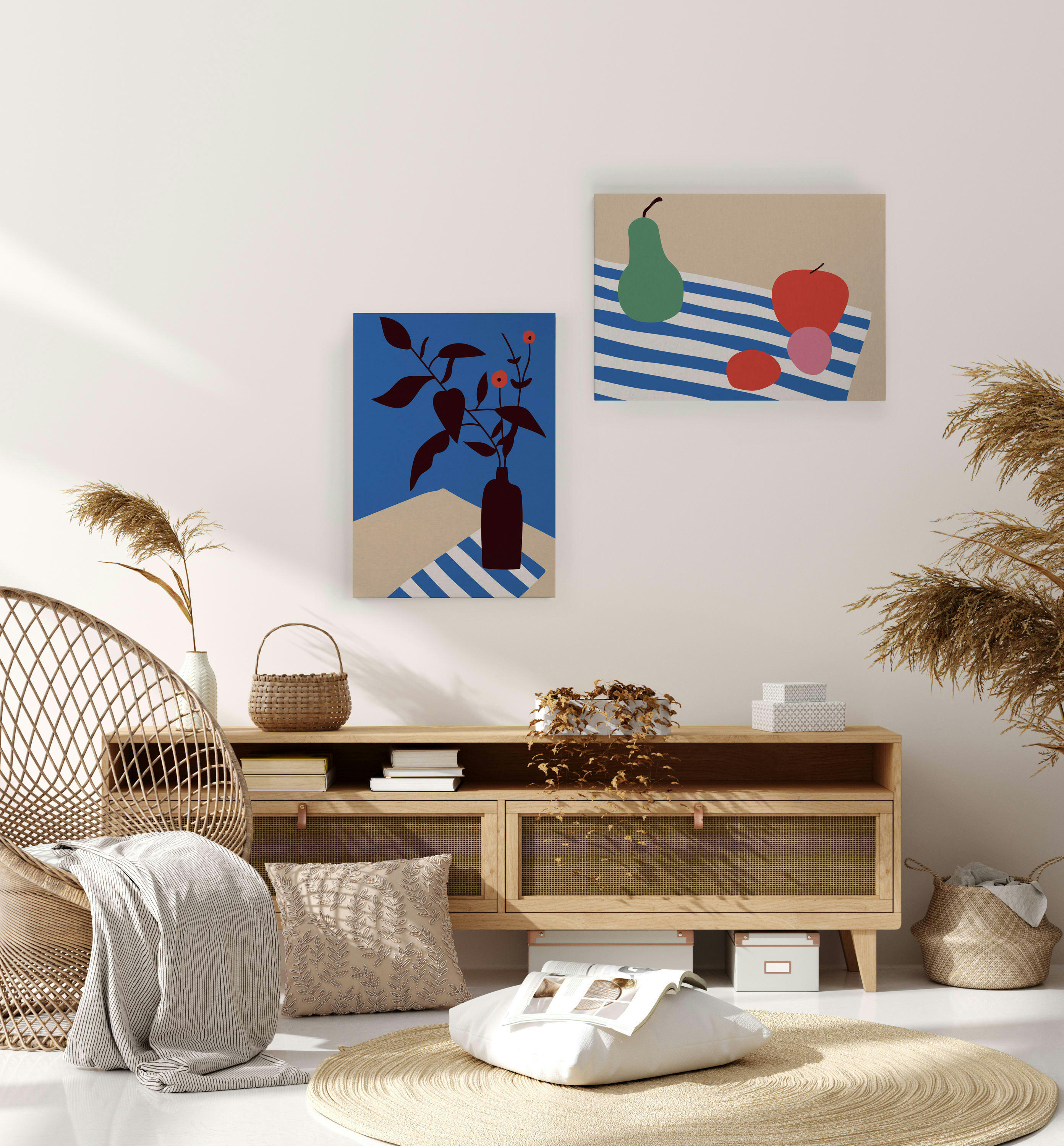 MEAL - Peinture sur toile 60x40 imprimé HD repas