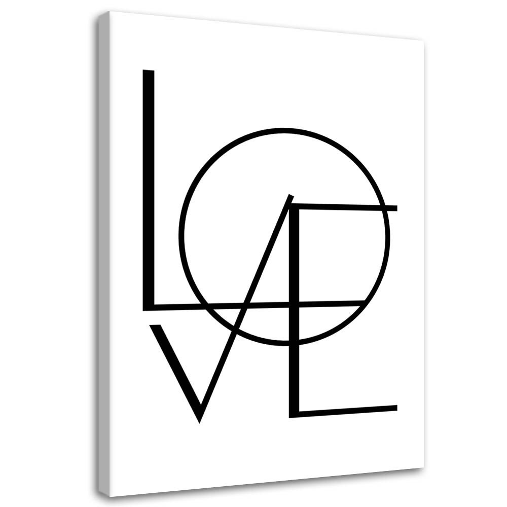 Feeby Obraz na płótnie Love na białym tle 40x60