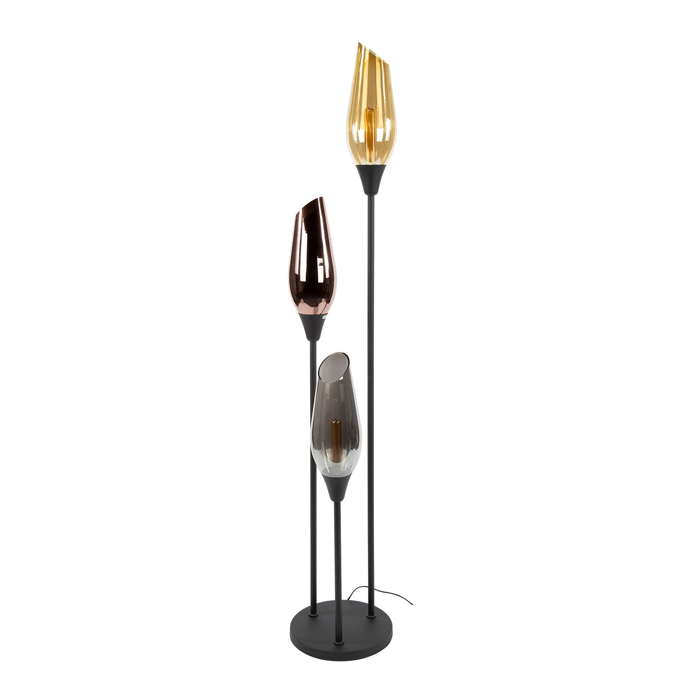 Giga Meubel Vloerlamp Cocoon - Multicolor Glas - 3-Lichts - 35x35x168cm - Set van 3