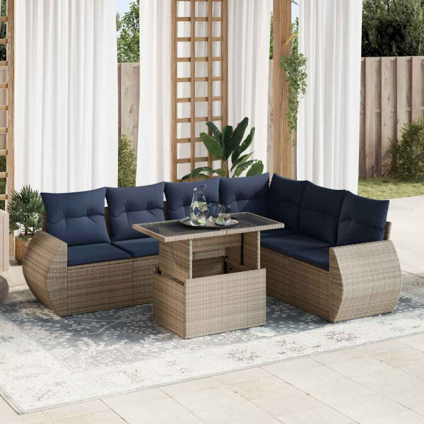 Zestaw Mebli Ogrodowych Stół Rattan Poduszki Do Ogrodu Na Taras Na Patio