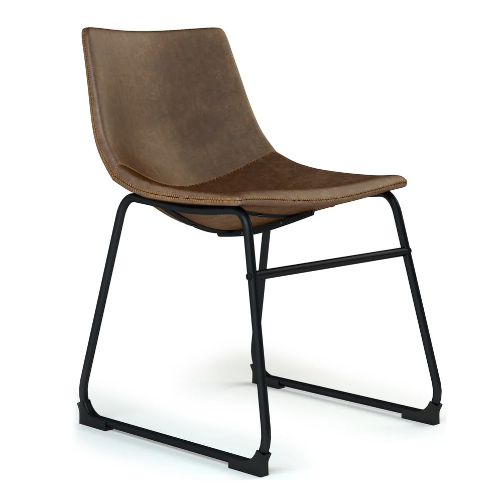 Carbon Loft Inyo Faux Leather Armless Dining Chairs (Set of 2)