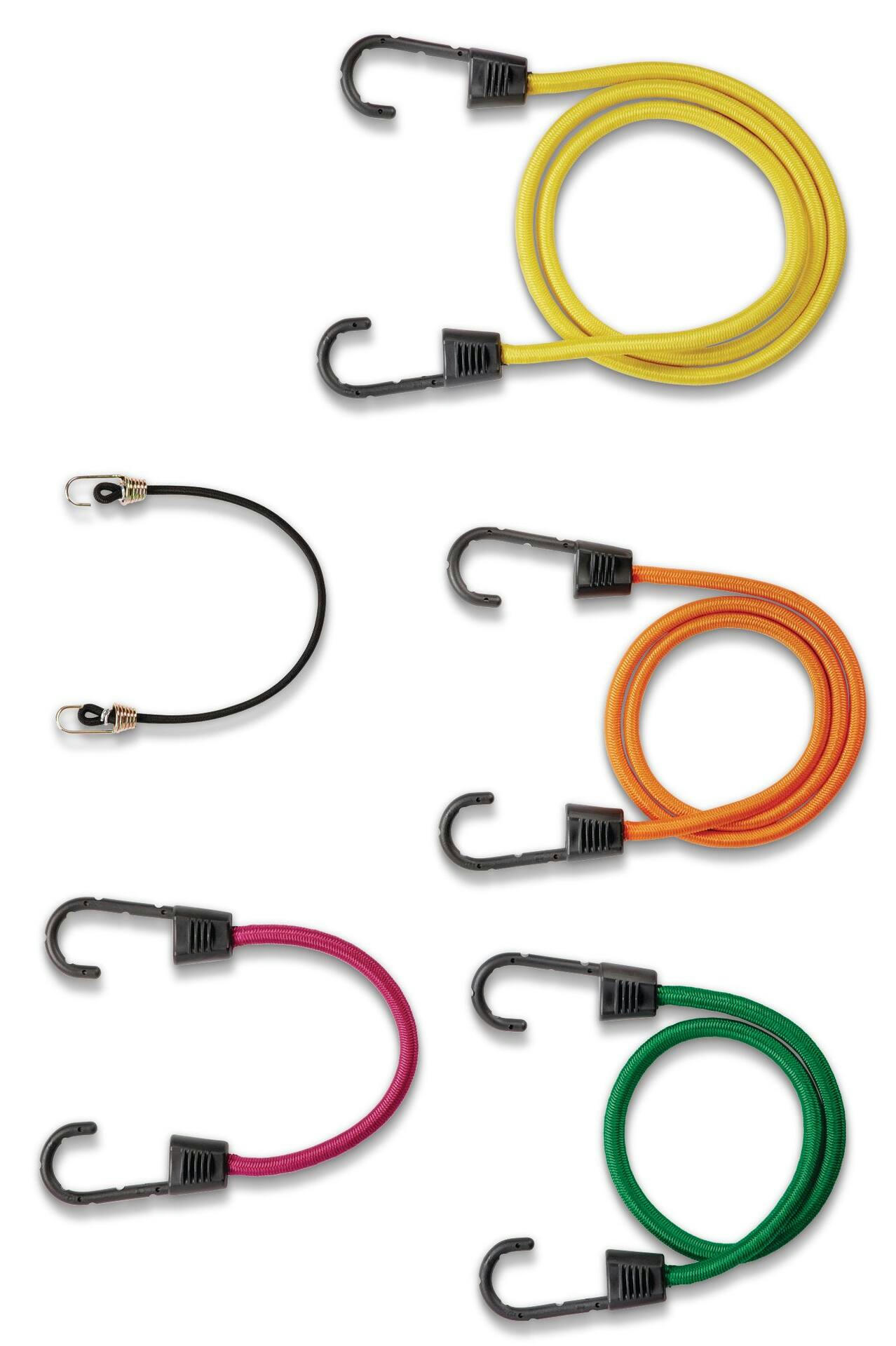 Certified Standard Bungee Cord Kit, Assorted Sizes, 10-pk
