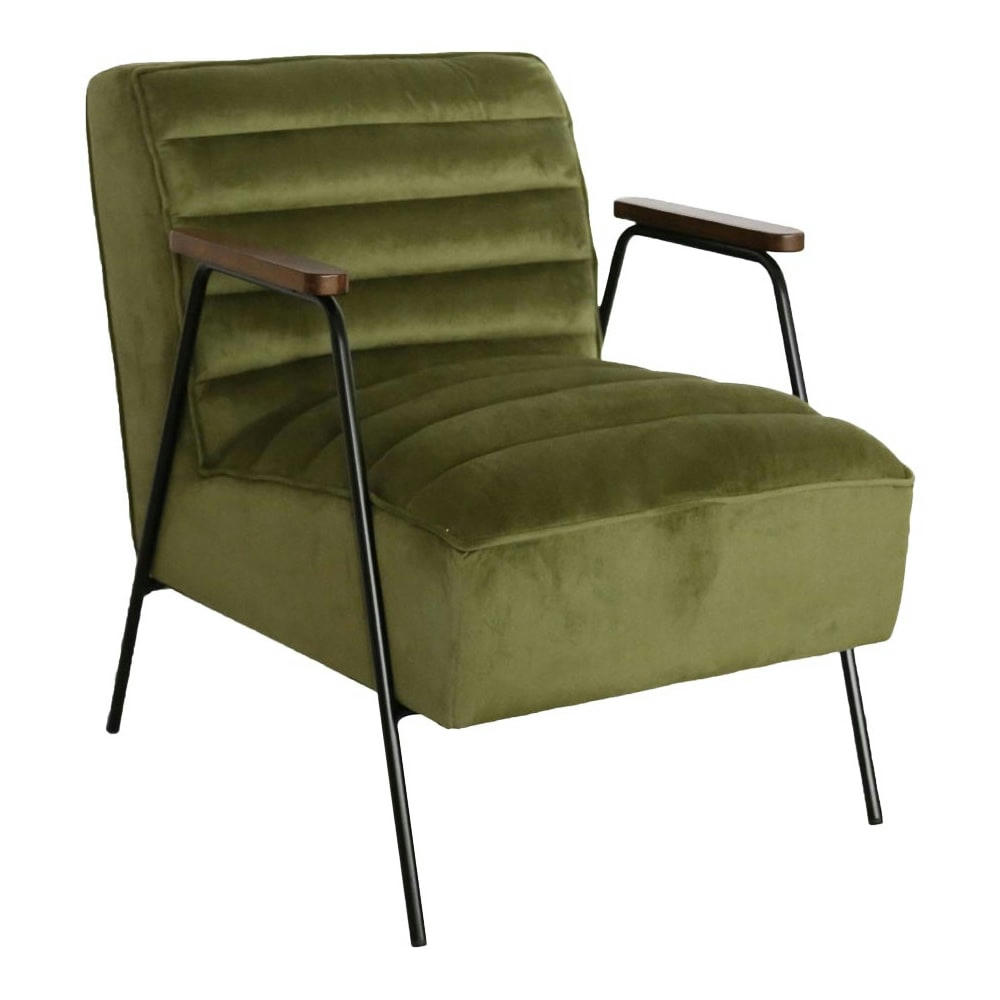 GAM - Fauteuil cosy en velours vert