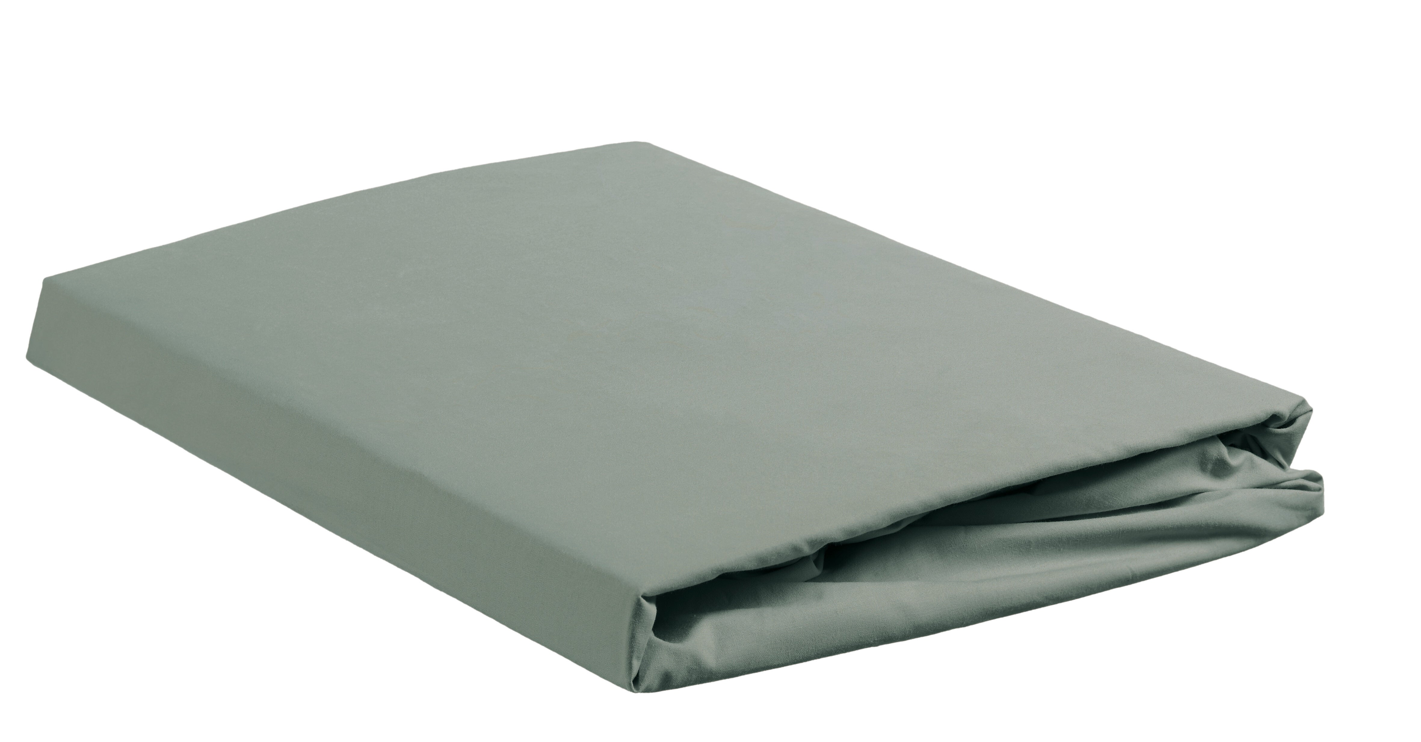 Ambiante topper hoeslaken Cotton Uni TD - 200x220 cm - groen
