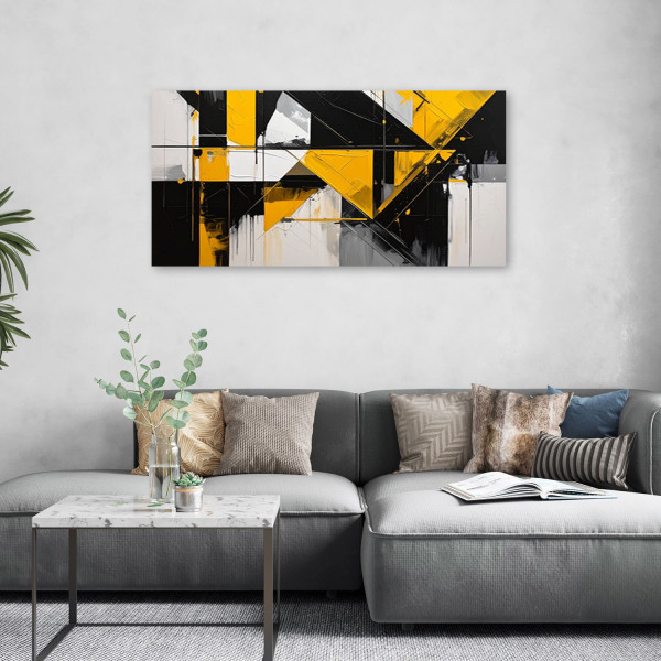 Obraz do salonu sypialni biura loftu, Geometryczne formy abstrakcja 80x40