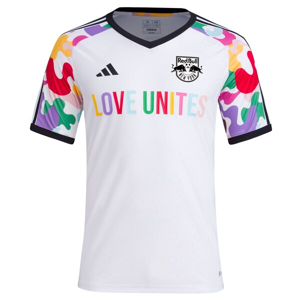 New York Red Bulls adidas 2024 Pride Pre-Match Top - White