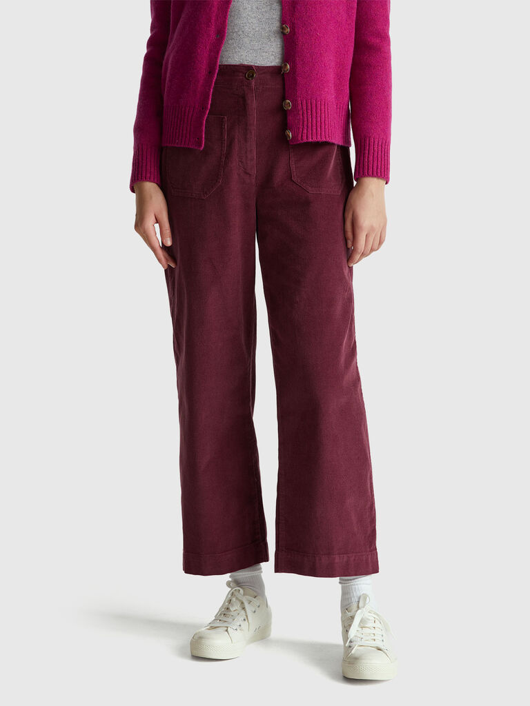 Straight corduroy trousers