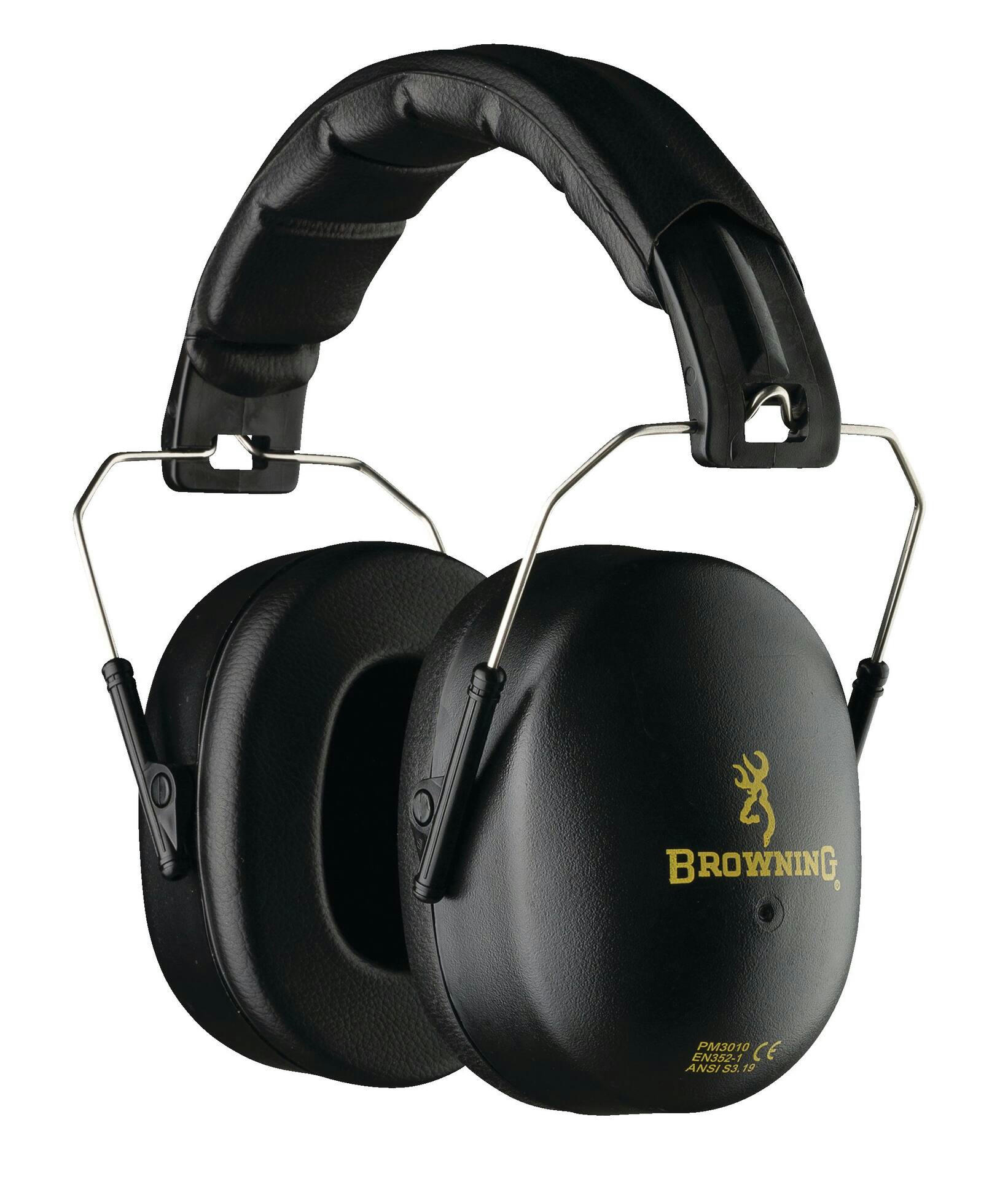 Browning Eye & Ear Protection Shooting Range Kit, Black, Amber Lens