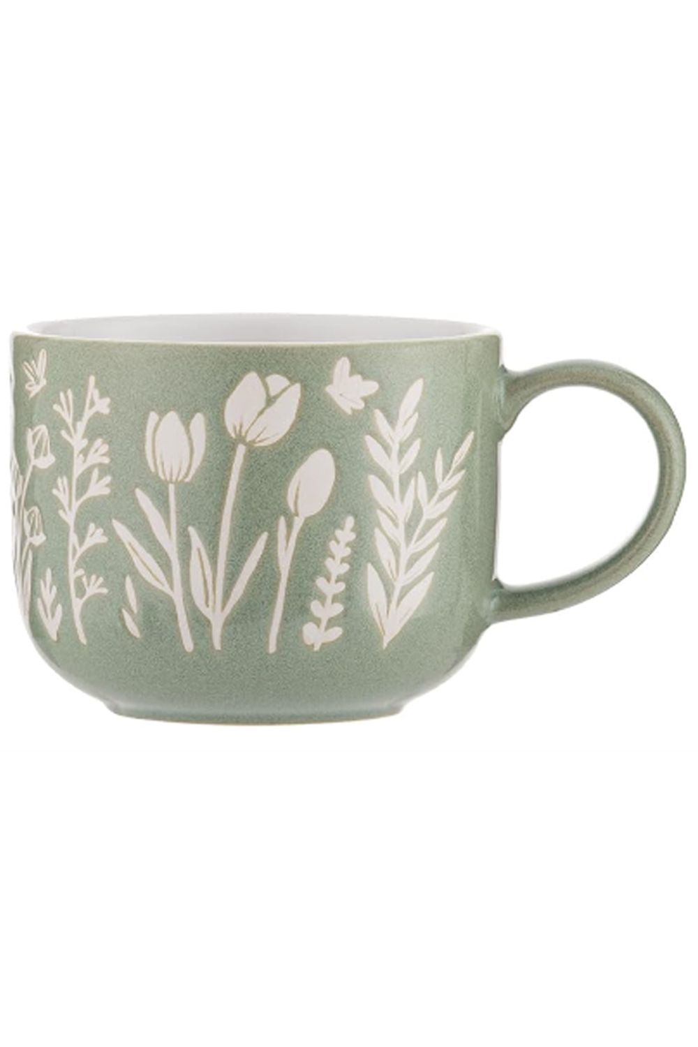 Mason Cash Set of 2 The Meadow Tulip Mugs & Set of 2 Blue Daisy Mugs 400ml