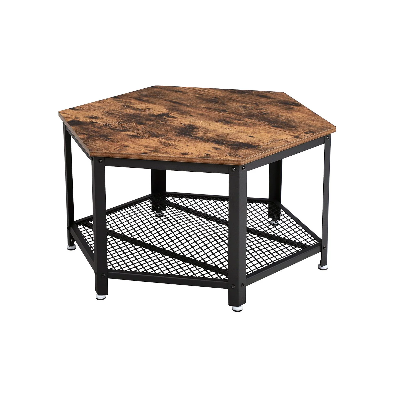 Table basse hexagonale industriel