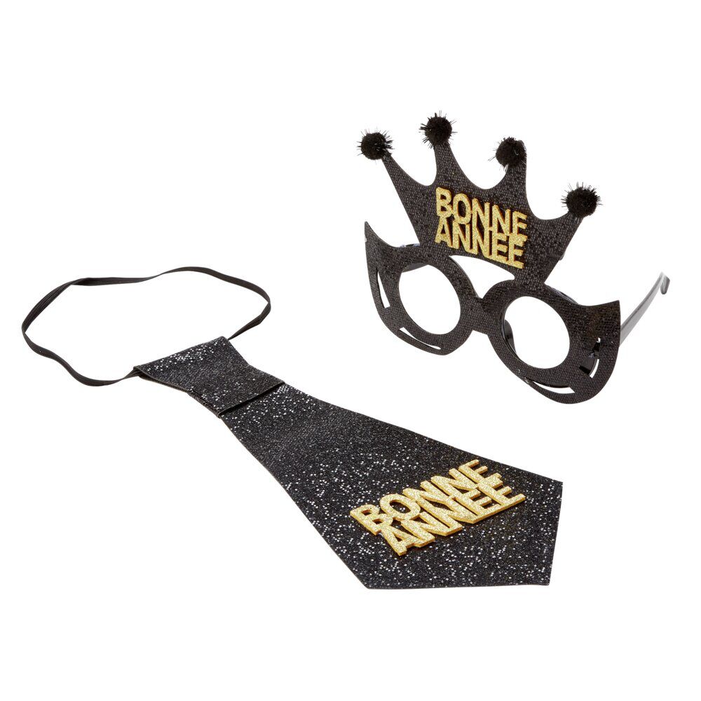 Cravate et lunettes fantaisie (3 modèles)