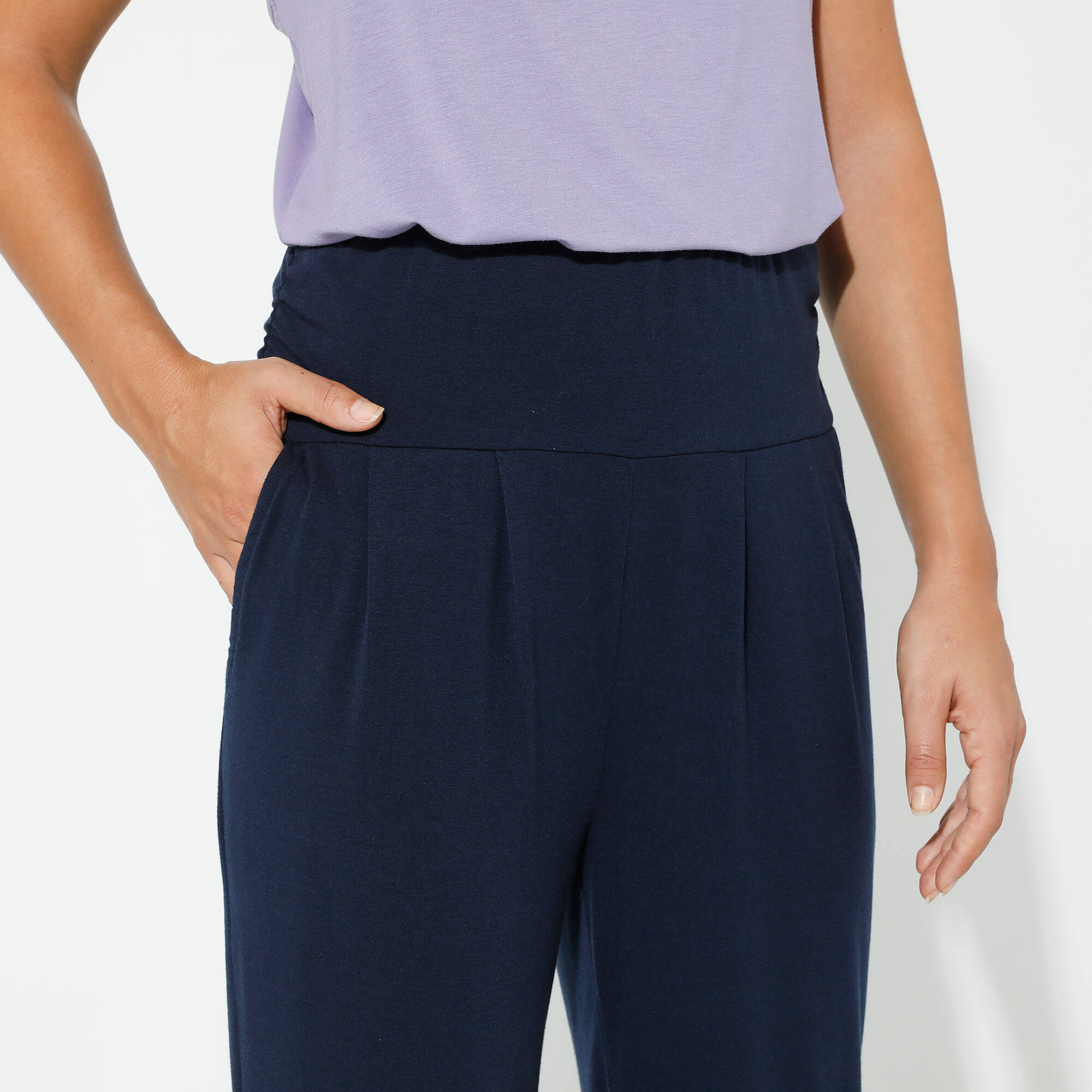 Pantalon de yoga en maille, coupe ultra confort