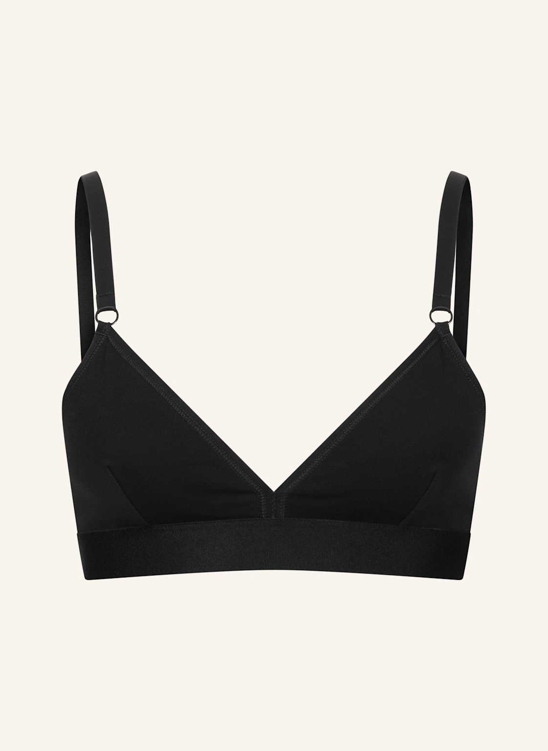 erlich textil Casual Cotton Triangel Bralette bügellos mit Baumwolle (aus kontrolliert biologischem Anbau) - verstellbare Träger