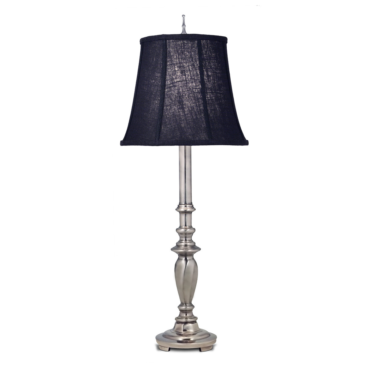 Lampa stołowa z abażurem antyczny nikiel Maine 1xE27x60W wys:79cm Stiffel