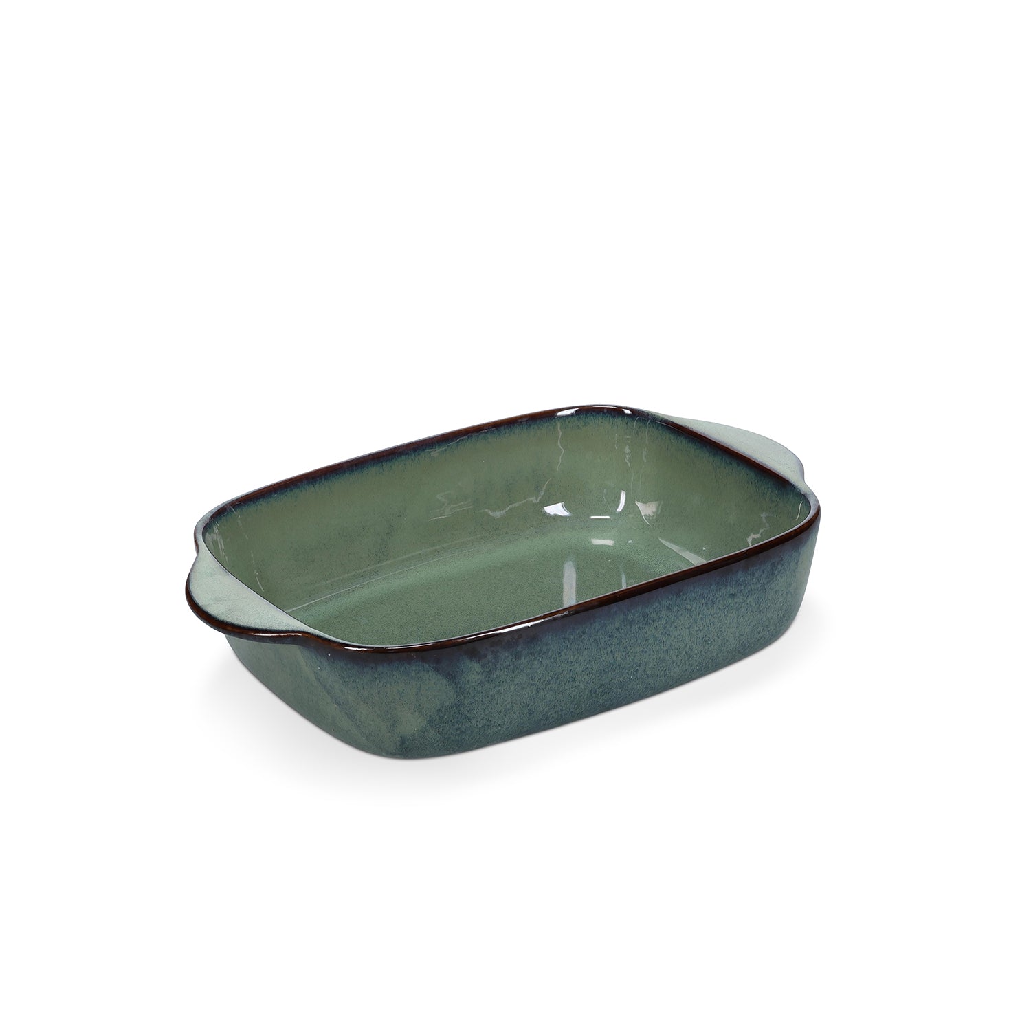Salt & Pepper - Ovenschaal 32/25,5x20,5xH7cm groen/blauw Meridian