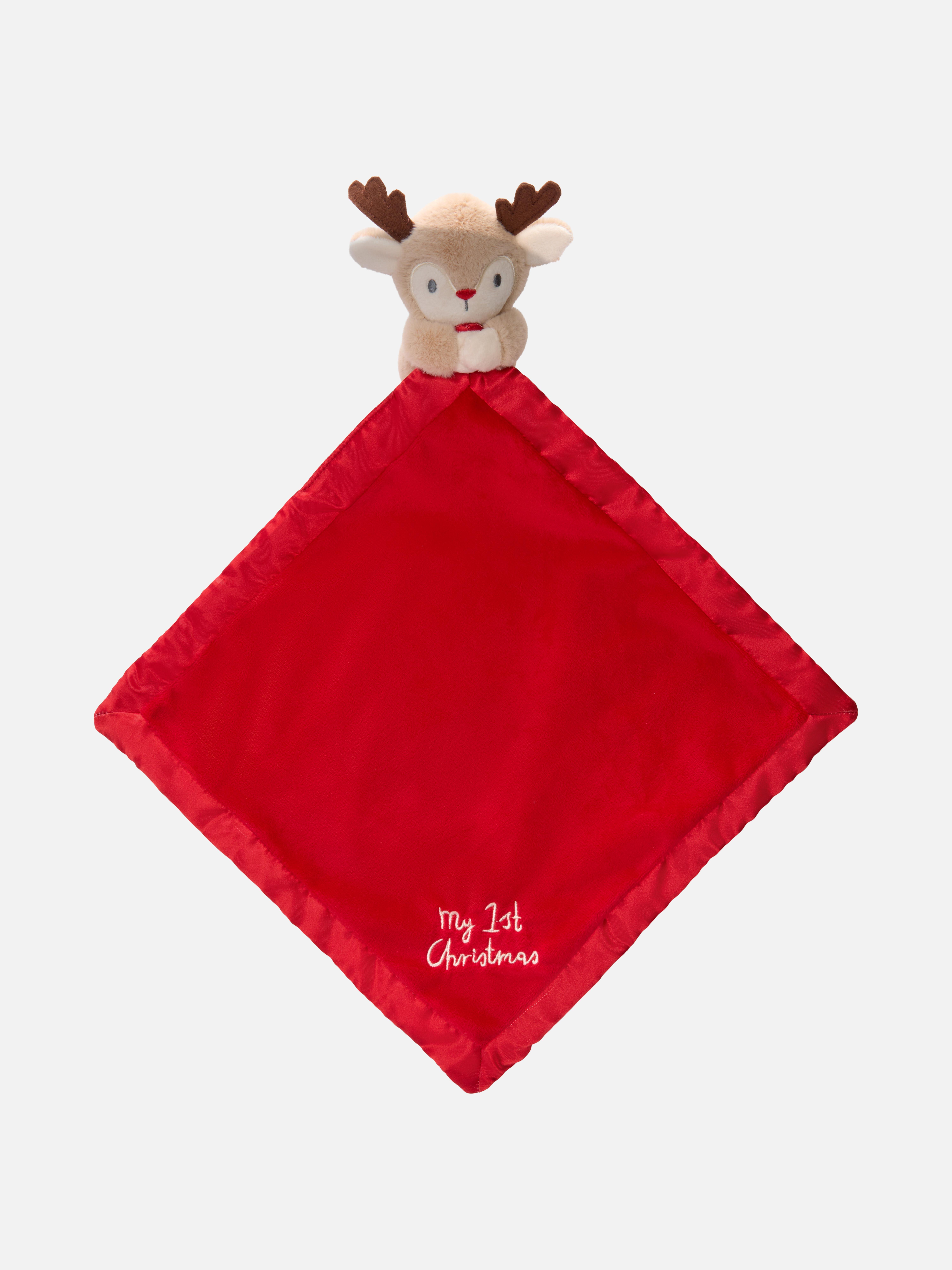 Christmas Reindeer Newborn Baby Comforter