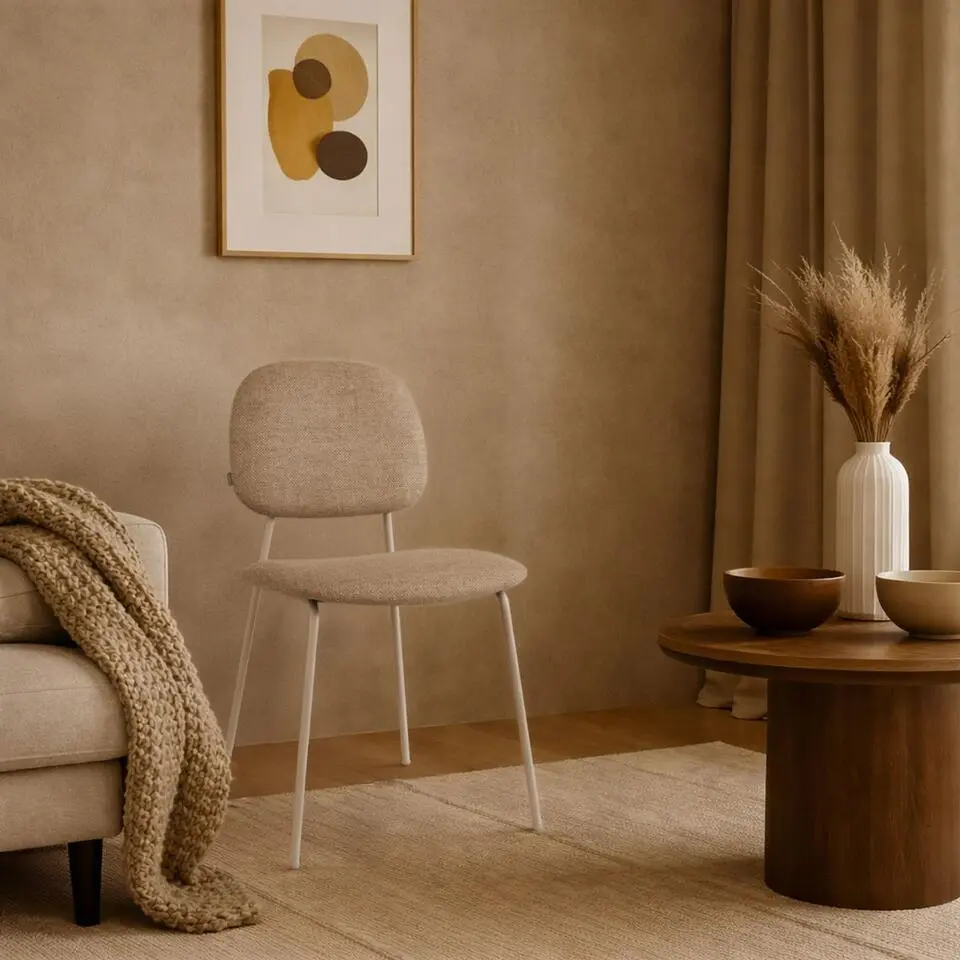 Nolon Jasmijn Eetkamerstoel Taupe Melange - Grijsbeige