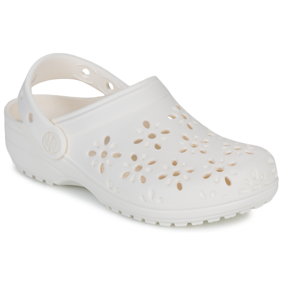 Crocs - Classic Floral Cut Out Clog K - Beige