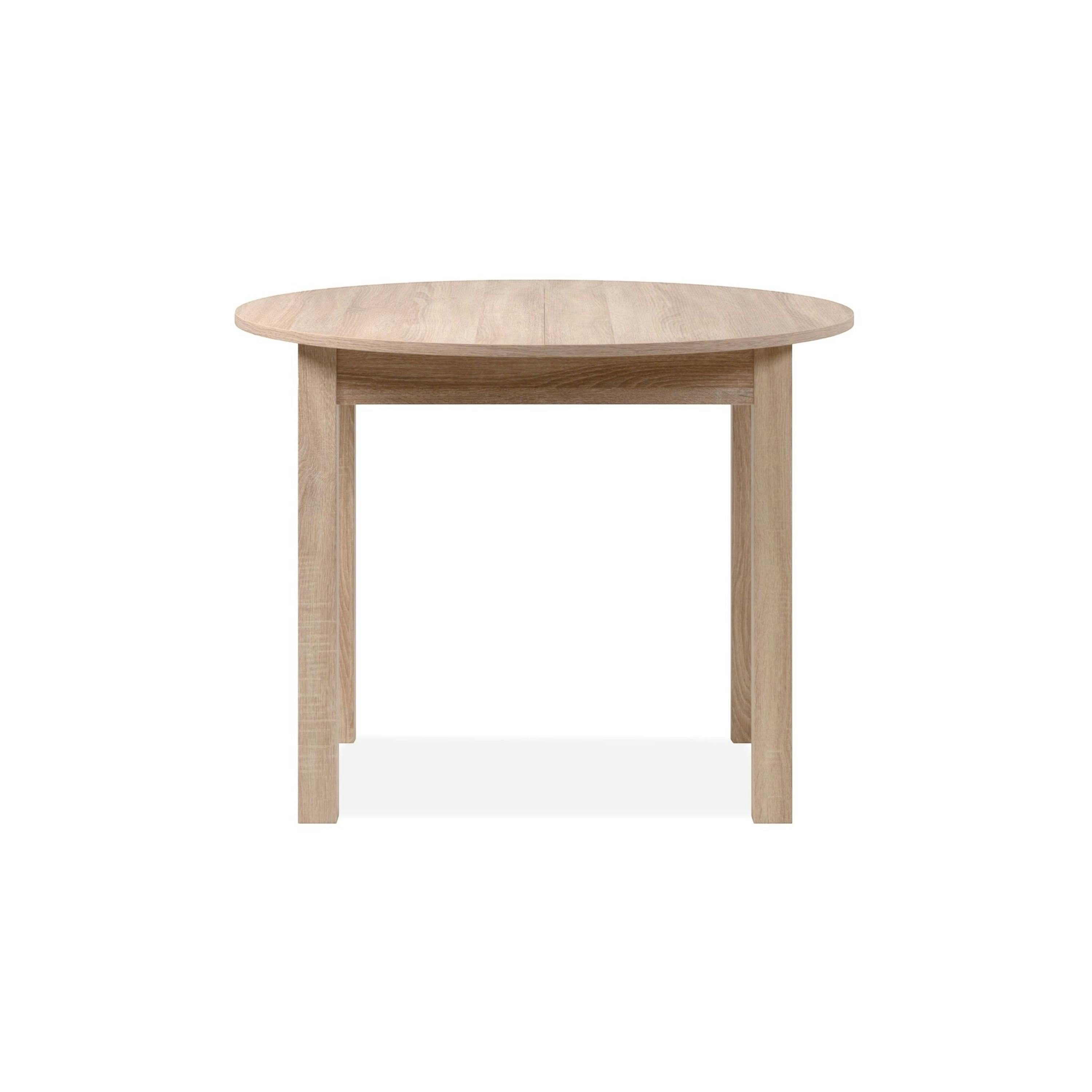 Table ronde extensible effet bois Ø100-140 cm ALVA
