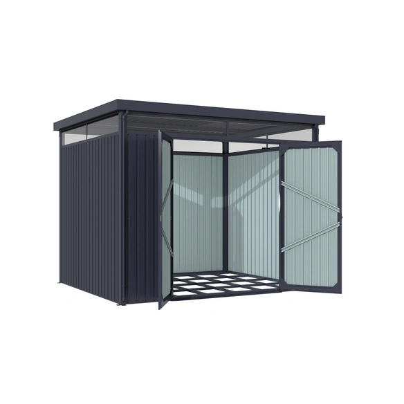 Gerätehaus »Rheinfelden«, Stahl, Flachdach, 7,11 m², BxT: 276 x 245 cm, anthrazit matt