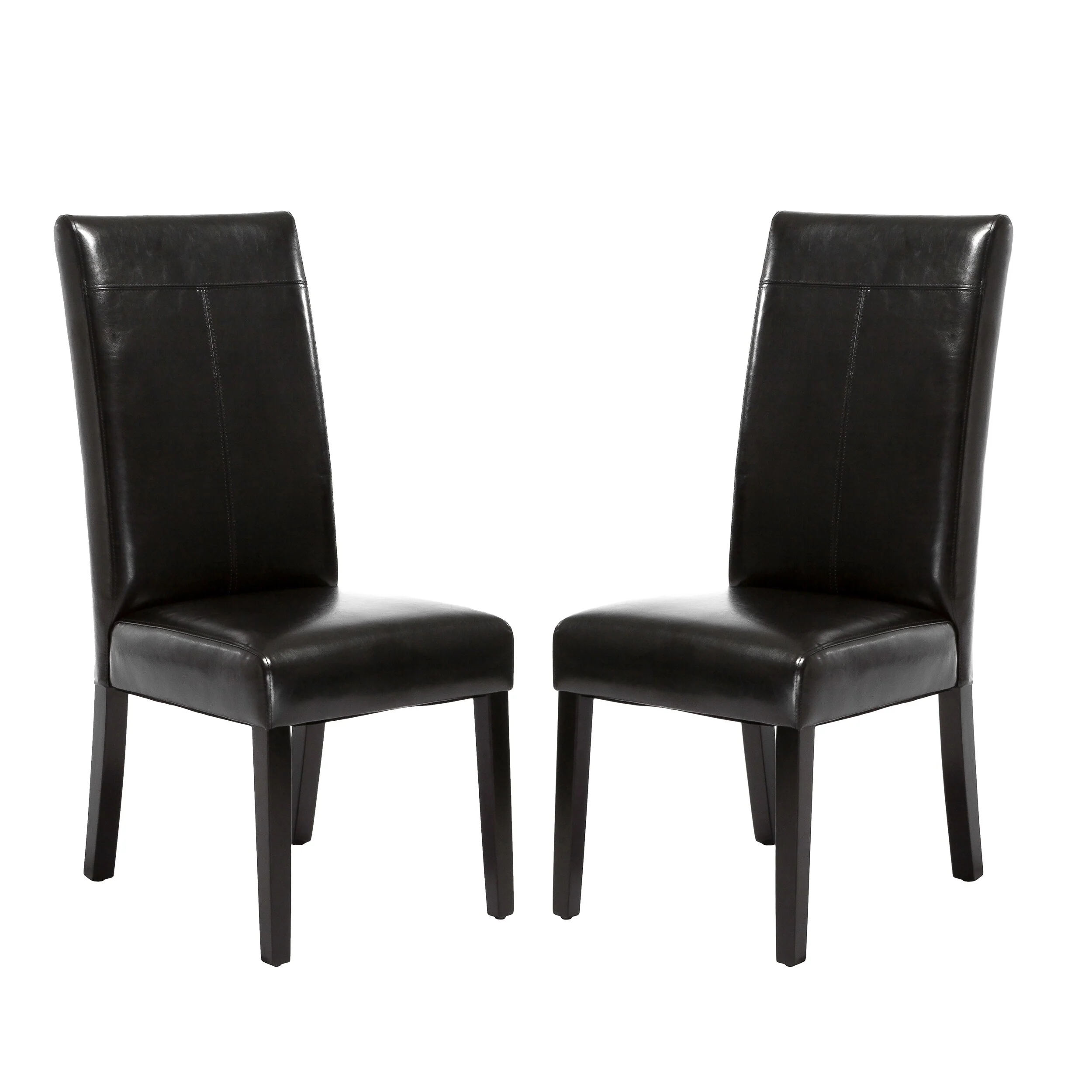Roomfitters Dining Chair Set of 2, Comfortable Padded Seat, Modern Dining Room Seating, Black