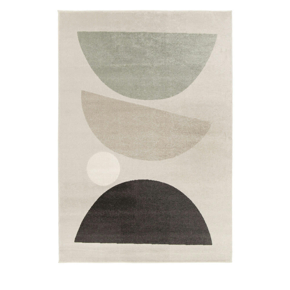 LÉO II - Tapis contemporain à motif géométrique multicolore 120x170 cm