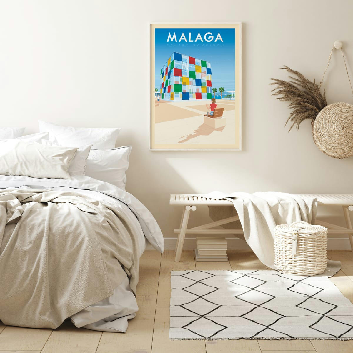 - Affiche Malaga Espagne - Andalousie 30x40 cm