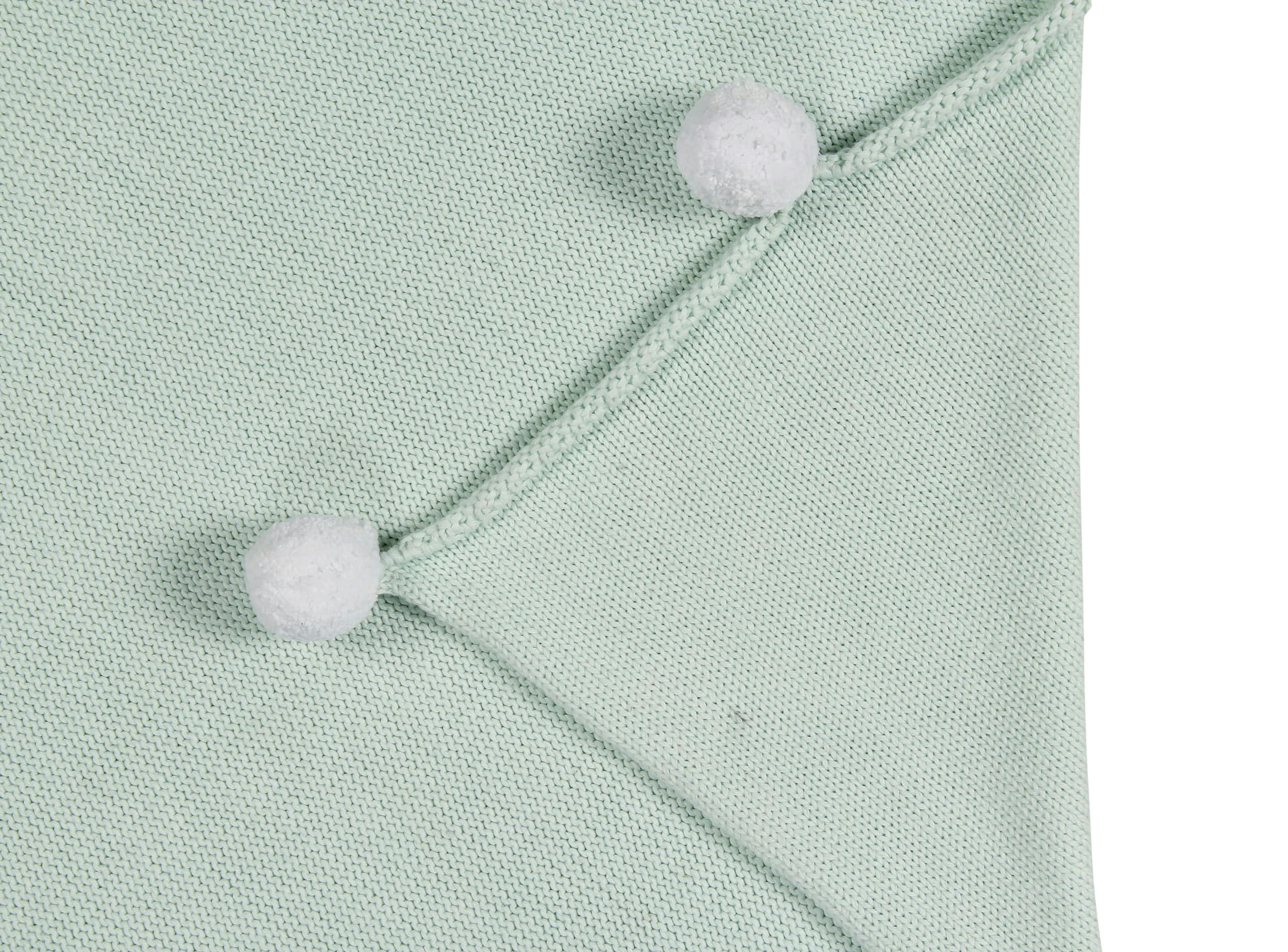 BUBBLY - Plaid en coton vert 100x120