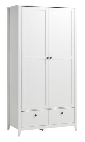 Wardrobe NORDBY 105x200 white