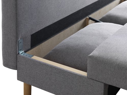 Sofa bed NORSMINDE light grey fabic