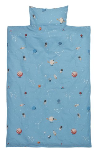 Junior duvet cover set SPACE 100x140 blue