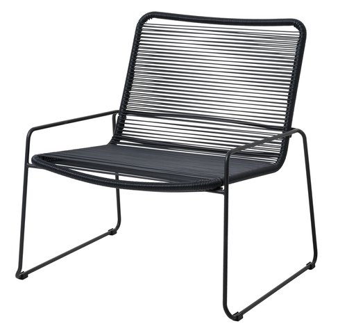 Lounge chair BANDSBJERG black
