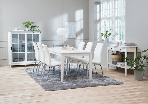 Console table NORDBY 40x110 2 drawers 1 shelf white
