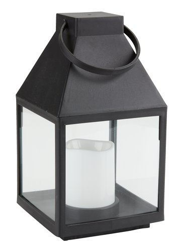 Lantern MYRRIKSE W14xL14xH25cm w/LED black