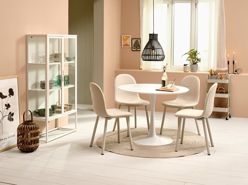 Dining chair EJSTRUP beige fabric
