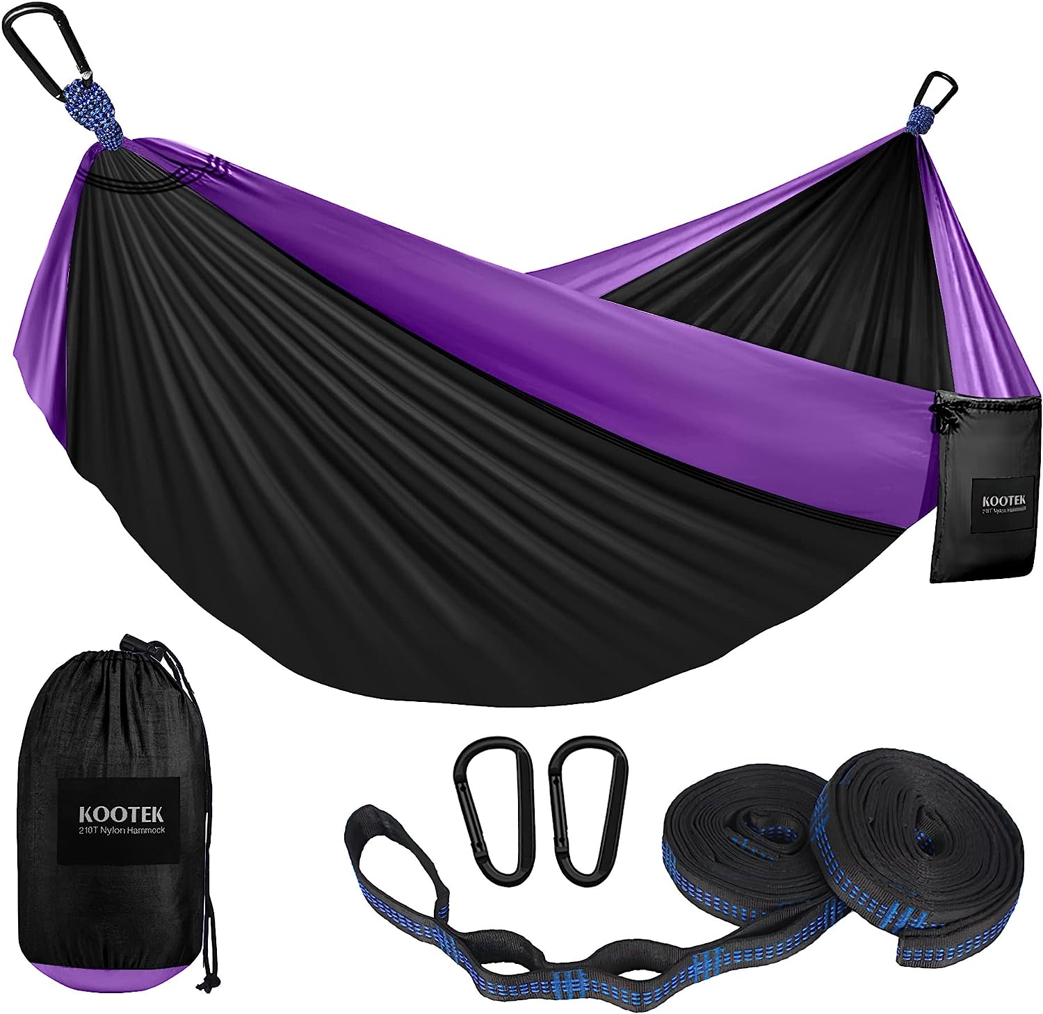 Kootek Camping Hammock Double & Single Portable Hammocks Camping Accessories for Outdoor, Indoor, Backpacking, Travel, Beach, Backyard, Patio, Hiking