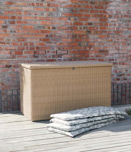 Cushion storage box TAMBOHUSE W150xH91xD77 natural