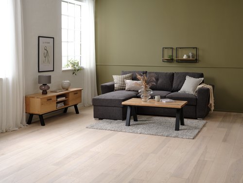 Coffee table SANDBY 60x110 natural oak/black