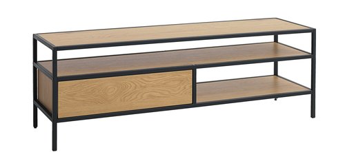 TV bench TRAPPEDAL oak/black