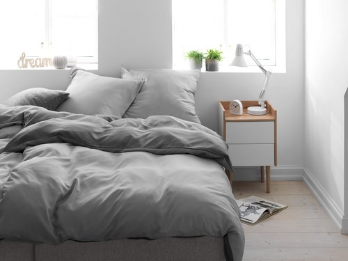 Duvet cover set CATERINA micro-fibre Single grey