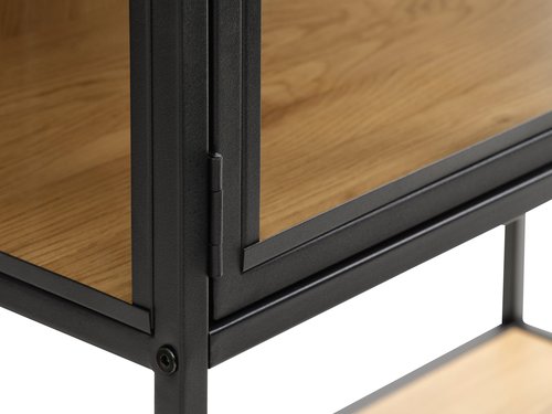 Display cabinet TRAPPEDAL oak/black
