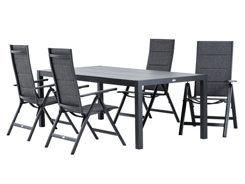 HAGEN L214 table + 4 MYSEN chair grey
