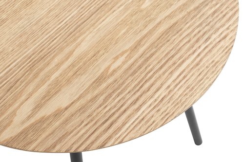 End table NYBO D40 oak colour/black