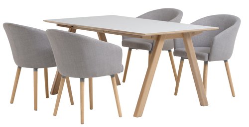 EGEBJERG L250 light grey + 4 KLOSTER